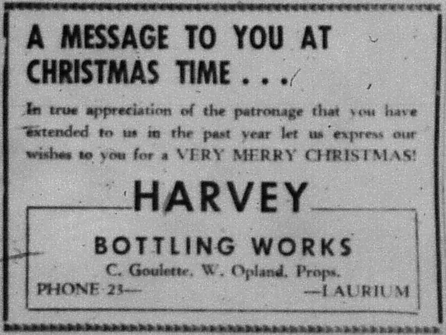 Newspaper ad - <i>The Daily Mining Gazette</i>, 24 Dec 1952